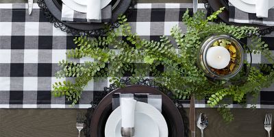 Image showing 10 th DII Buffalo Checkered Table Runner, CAMZ37772