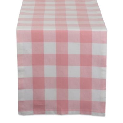 Zingz & Thingz Pink Buffalo Check Table Runner, 14 in. x 72 in., For Tables that Seat 4-6 People