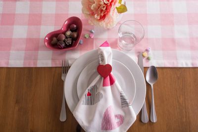 Image showing  Pink Buffalo Check Table Runner, 14 in. x 72 in., For Tables that Seat 4-6 People