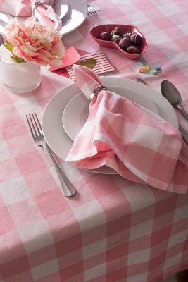 Image showing  Pink Buffalo Check Tablecloth