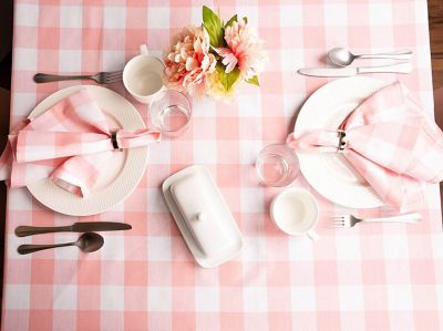 Image showing  Pink Buffalo Check Tablecloth