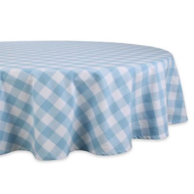 Zingz & Thingz Buffalo Checkered Tabletoppers Round Tablecloth