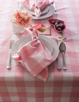 Image showing 8 th DII Pink Buffalo Check Tablecloth