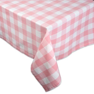 Image showing  Pink Buffalo Check Tablecloth