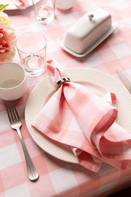 Image showing  Pink Buffalo Check Tablecloth