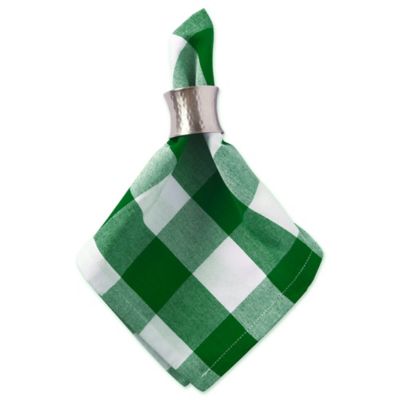 Image showing  Shamrock Green Buffalo Check Napkins, 20 in. x 20 in., 6 pc.