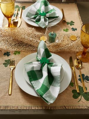 Image showing  Shamrock Green Buffalo Check Napkins, 20 in. x 20 in., 6 pc.