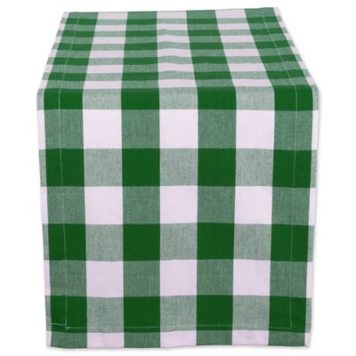 Zingz & Thingz Shamrock Green Buffalo Check Table Runner, 14 in. x 72 in., For Tables that Seat 4-6 People