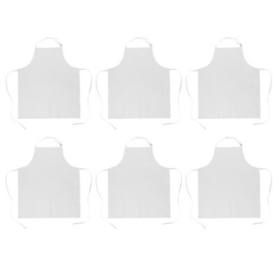 Zingz & Thingz Bulk Chef Aprons, 6 pc., White