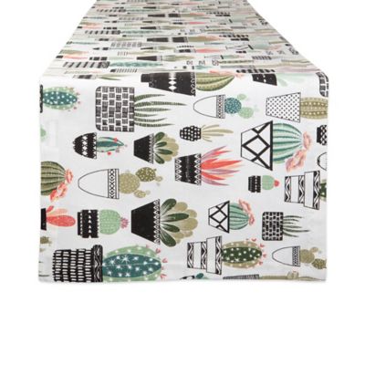 DII Urban Oasis Cactus Print Table Runner