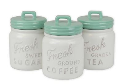 Zingz & Thingz Aqua Ceramic Jar Canisters