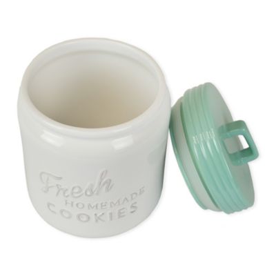Image showing  Aqua Ceramic Cookie Jar