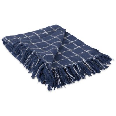 Zingz & Thingz Cotton Checked Plaid Throw Blanket, 50 in. x 60 in.