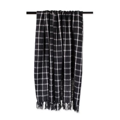 Image showing  Cotton Checked Plaid Throw Blanket, 50 in. x 60 in.