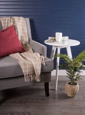 Image showing  Cotton Checked Plaid Throw Blanket, 50 in. x 60 in.