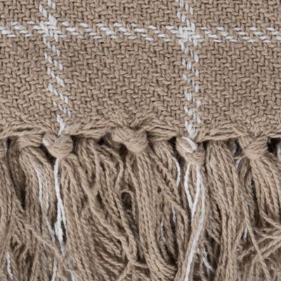 Image showing  Cotton Checked Plaid Throw Blanket, 50 in. x 60 in.