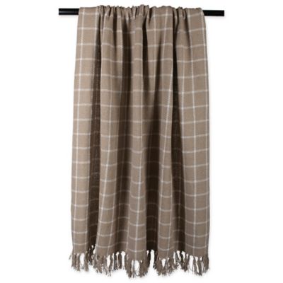 Image showing  Cotton Checked Plaid Throw Blanket, 50 in. x 60 in.