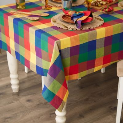 Image showing  Indian Summer Checkered Tablecloth