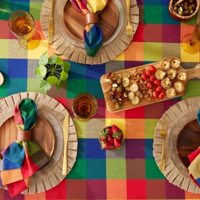 Image showing  Indian Summer Checkered Tablecloth