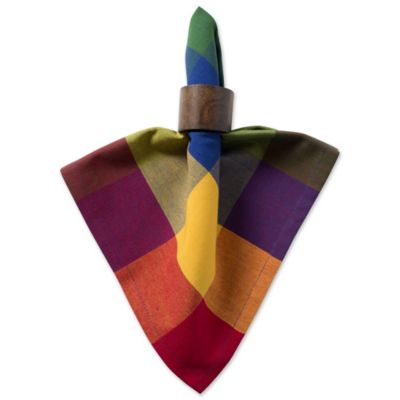 Image showing  Checkered Indian Summer Napkins, 4 pc.