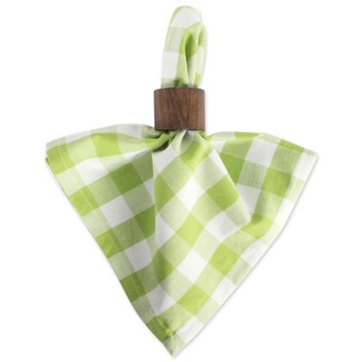 Image showing  Green Apple/White Checkered Napkins, 6 pc.