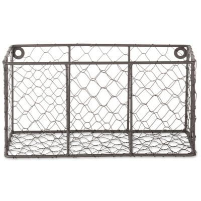 Image showing  Large Wall-Mount Chicken Wire Baskets, 17.73 in. x 6.7 in. x 7 in., 2 pc.