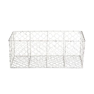 Image showing  Large Wall-Mount Chicken Wire Baskets, 17.73 in. x 6.7 in. x 7 in., 2 pc.