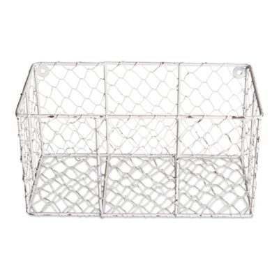 Image showing  Large Wall-Mount Chicken Wire Baskets, 17.73 in. x 6.7 in. x 7 in., 2 pc.