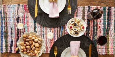 Image showing 6 th DII Multicolor Chindi Rag Table Runner