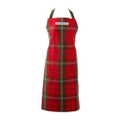 Zingz & Thingz Holiday Kitchen Apron, Vintage Tartan