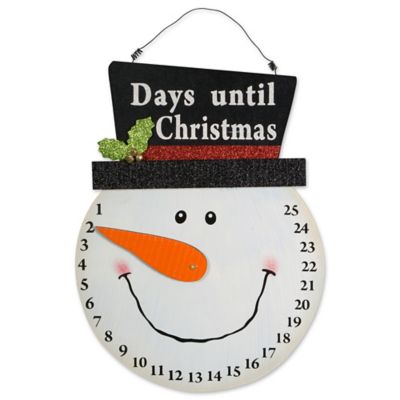 Zingz & Thingz Snowman Days 'Til Christmas Hanging Sign, 16.5 in. x 12.75 in.