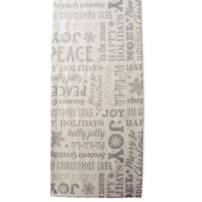 Image showing  Silver Christmas Collage Table Runner, 14 in. x 108 in.