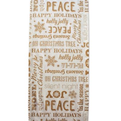 Image showing 6 th DII Gold Christmas Collage Table Runner