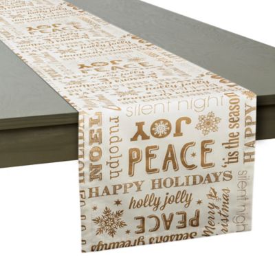 Image showing 7 th DII Gold Christmas Collage Table Runner