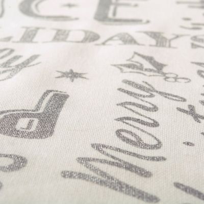 Image showing  Silver Christmas Collage Table Runner, 14 in. x 108 in.