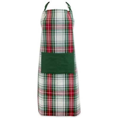 DII Christmas Plaid Chef Apron, 28 in. x 32 in.