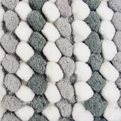 Image showing  Striped Microfiber Bath Mat, 17 in. x 24 in.