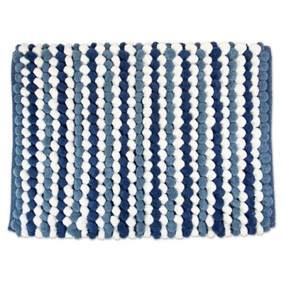 Zingz & Thingz Striped Microfiber Bath Mat, 17 in. x 24 in.