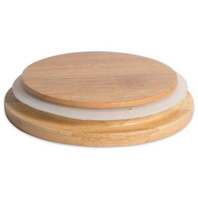 Image showing 5 th DII Coffee/Sugar/Tea Ceramic Canister Set, Natural Bamboo Lid