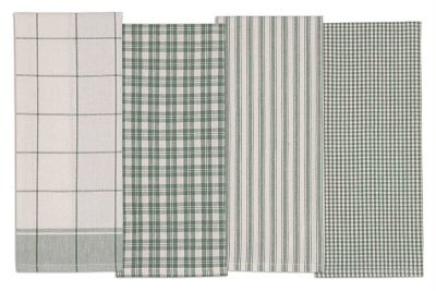 DII Assorted Sage Classic Dish Towel Set, 4 pc.