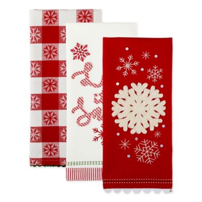 DII Let it Snow Dish Towel Set, 3 pc.