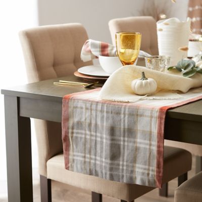 Image showing 7 th DII Thanksgiving Cozy Picnic Plaid Table Runner