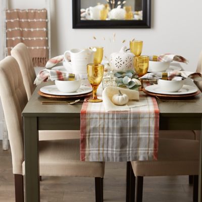 Image showing  Thanksgiving Cozy Picnic Plaid Table Runner