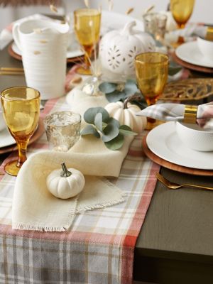 Image showing  Thanksgiving Cozy Picnic Plaid Table Runner