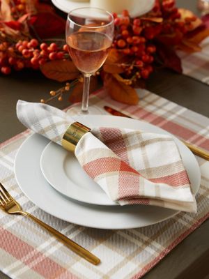 Image showing 5 th DII Thanksgiving Cozy Picnic Plaid Napkin Set