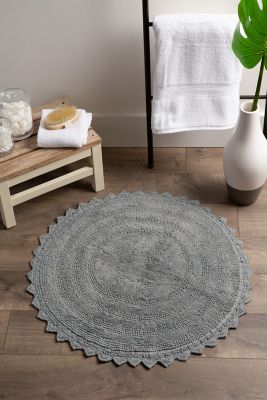 Image showing 5 th DII Crochet Cotton Round Bath Mat