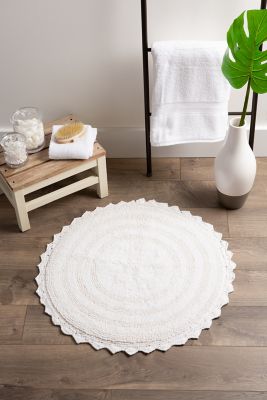 Image showing 5 th DII Crochet Cotton Round Bath Mat