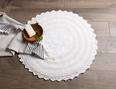 Image showing 6 th DII Crochet Cotton Round Bath Mat
