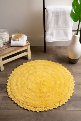 Image showing  Crochet Cotton Round Bath Mat