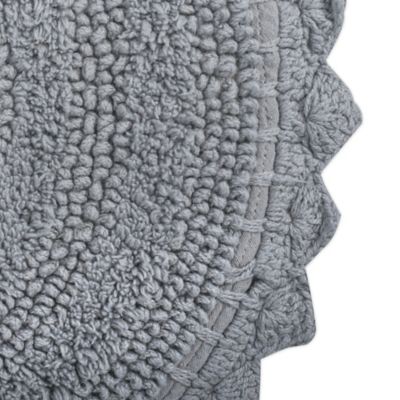 Image showing  Crochet Microfiber Oval Bath Mat, 17 in. x 24 in.